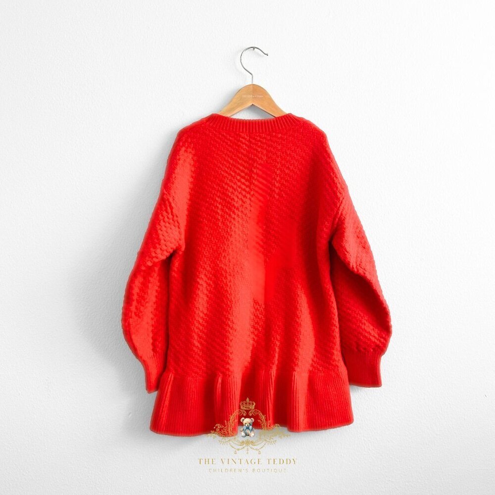 NWT Pretty Girls Knit Sweater Dress Long Sleeve Knitted Christmas Red 5T-6T - Picture 3 of 5